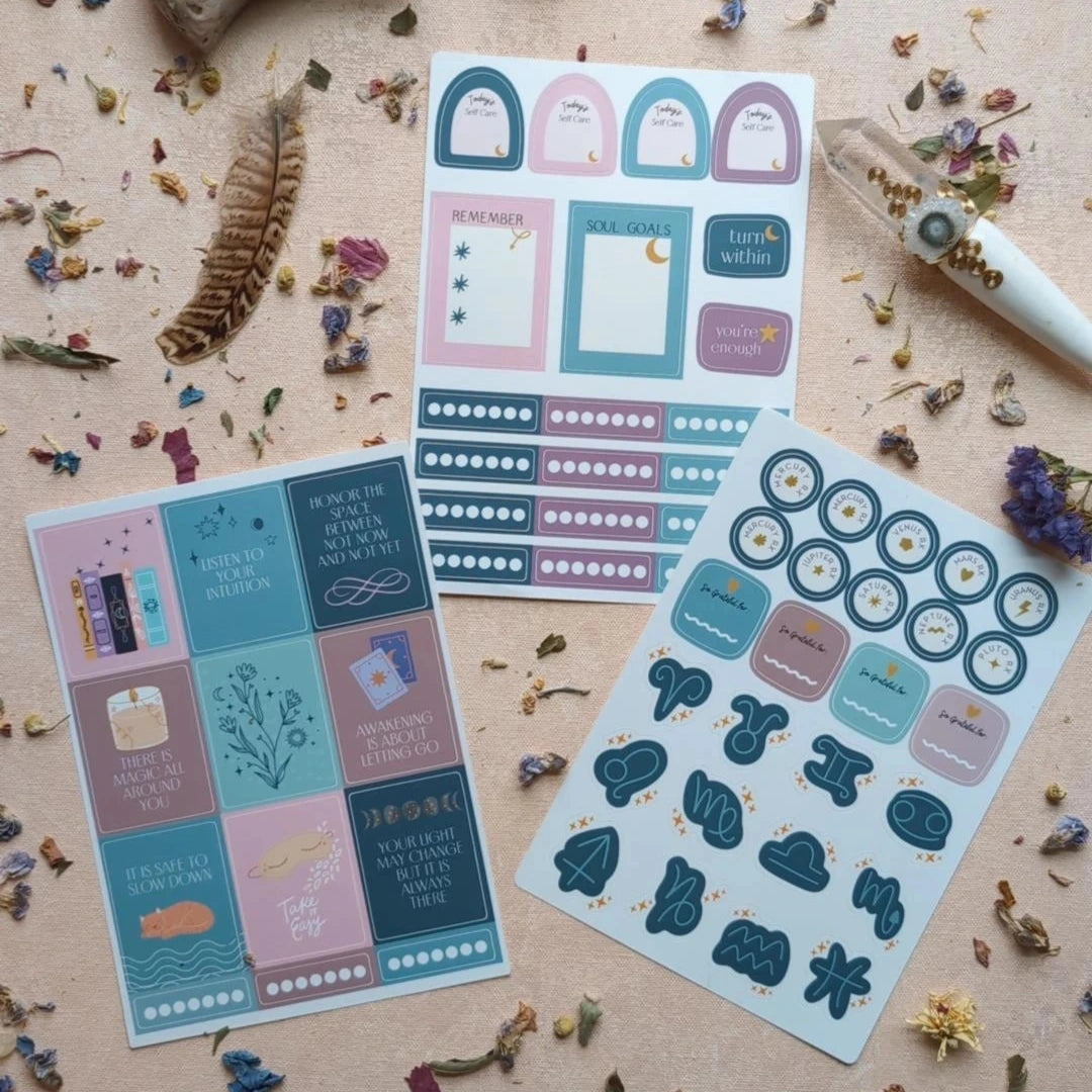 Cosmic Sticker Set Soul Care Planner Stickers