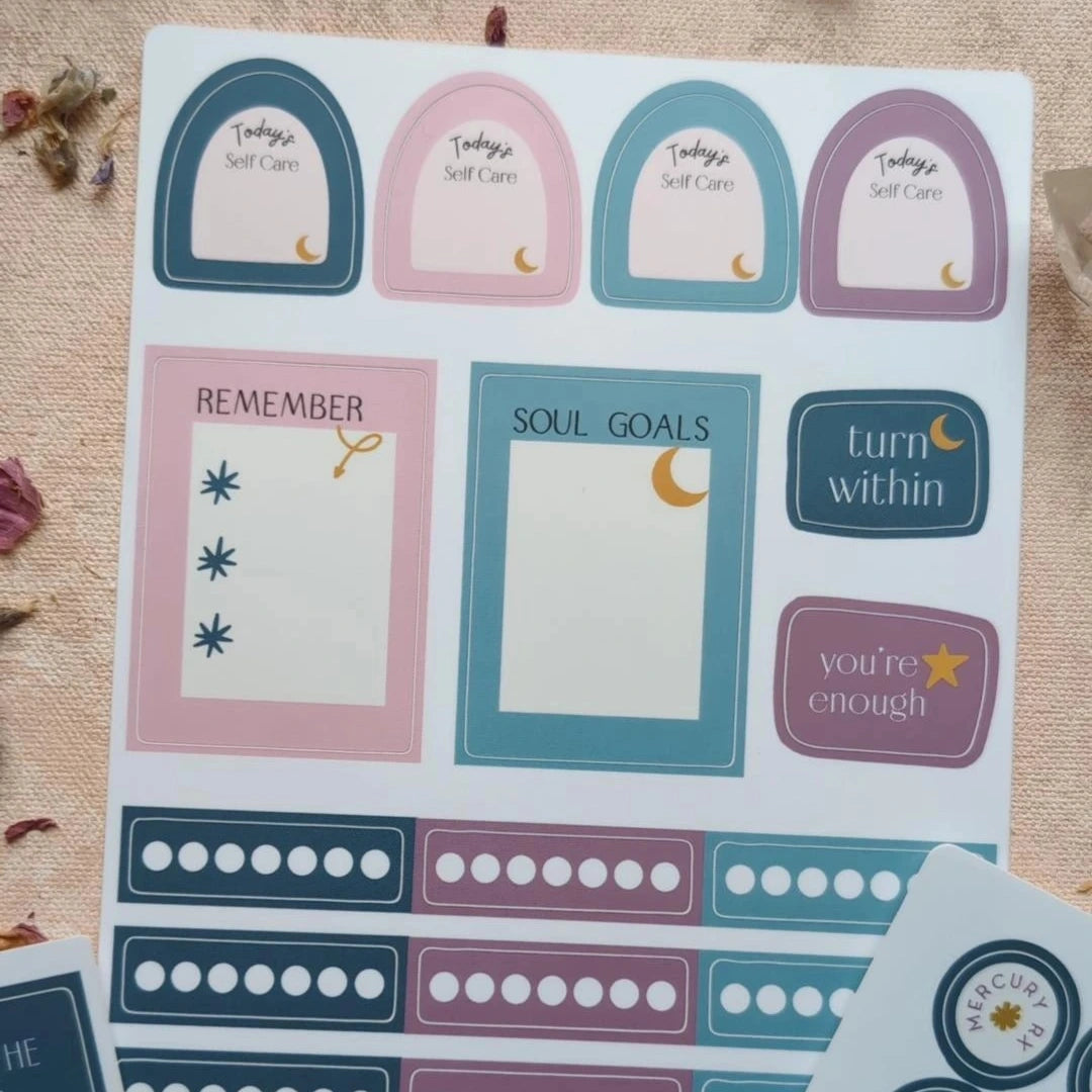 Cosmic Sticker Set Soul Care Planner Stickers